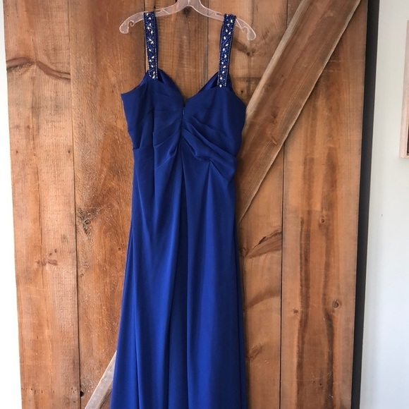 MONTAGE By Mon Cheri Cobalt Blue Dress Size 18 - Picture 6 of 11
